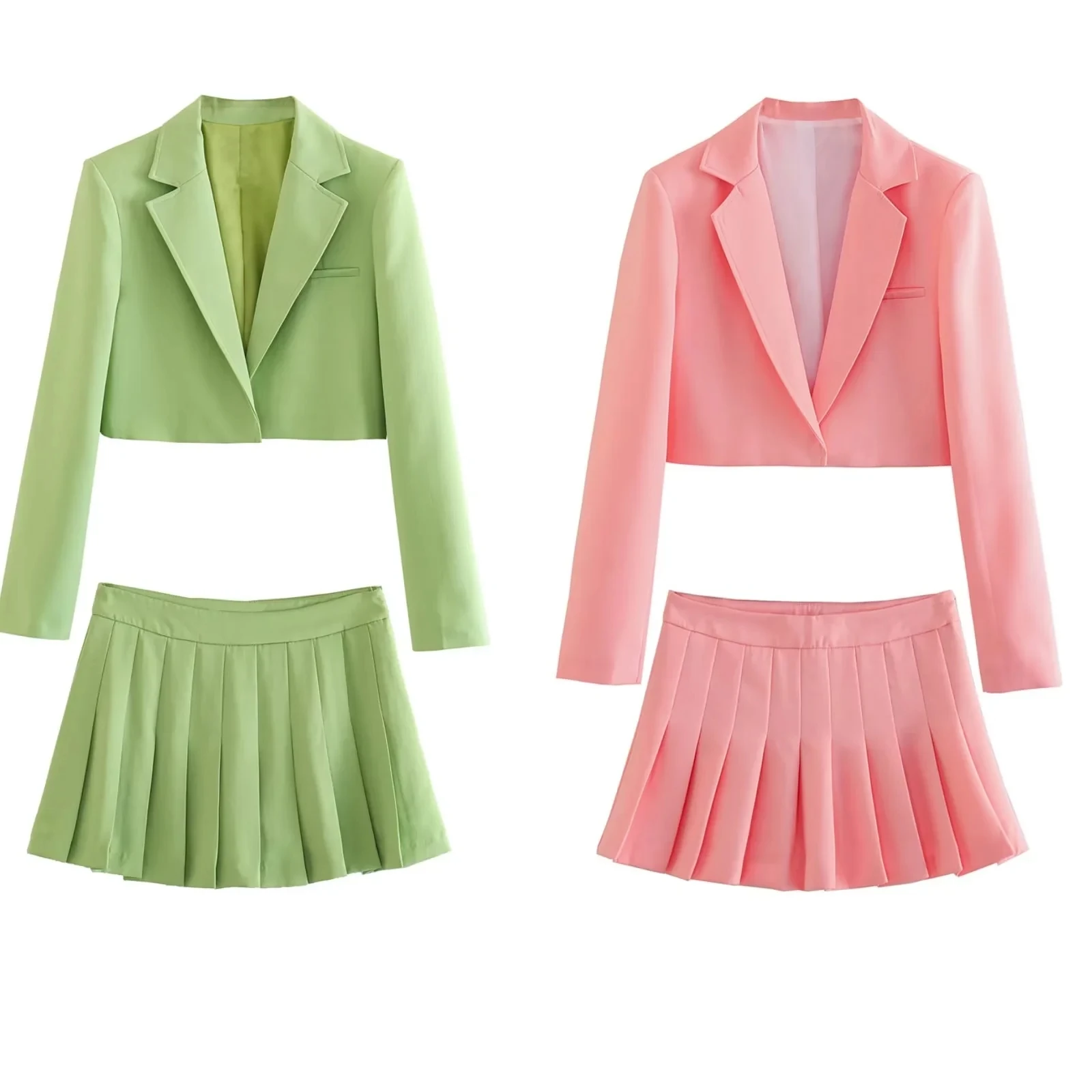 Green Pink Women's Suit Short Sets High Waist Skirts Jacket Elegant Vintage Fashion Chic Stylish Casual Trendy Classic Basic Y2k
Green Pink Women's Suit Short Sets High Waist Skirts Jacket Elegant Vintage Fashion Chic Stylish Casual Trendy Classic Basic Y2k