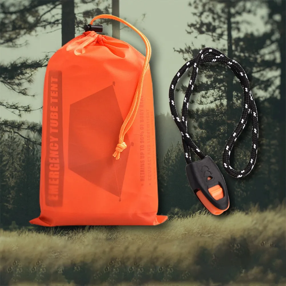 

Multi-functional -Emergency Survival Sleeping Bag Lightweight Heat Retaining First Aid Orange Color 245*157mm Camping Supplies