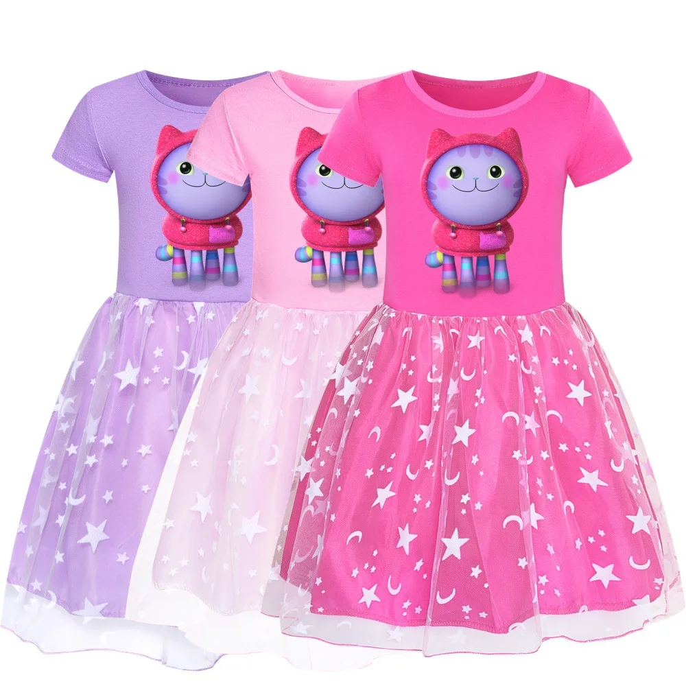 Gabby Dollhouse Clothes Kids Summer Cotton T Shirt Lace Princess Dress Baby Girls Cartoon Gabbys Dollhouse Party Casual Dresses
Gabby Dollhouse Clothes Kids Summer Cotton T Shirt Lace Princess Dress Baby Girls Cartoon Gabbys Dollhouse Party Casual Dresses