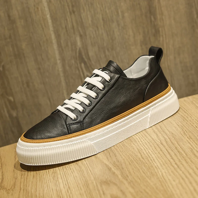 Leather Mens Casual Shoes New Lace-up Sneakers Shoes High Quality Outdoor Comfort Walking Skateboard Men's shoes Tenis Masculino
Leather Mens Casual Shoes New Lace-up Sneakers Shoes High Quality Outdoor Comfort Walking Skateboard Men's shoes Tenis Masculino
