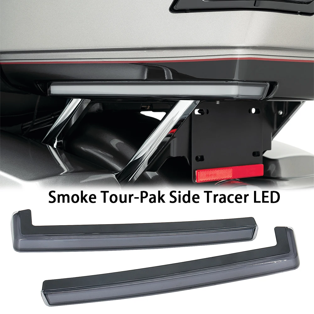 

Motorcycle Tour Pak Pack Accent Side Panel LED Light Red/Smoke For Harley Touring Road King Road Glide FLHR FLHX FLTRX 2014-2022