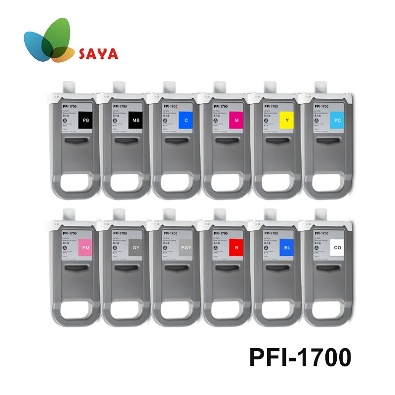

PFI-1700 PFI1700 Ink Cartridge 100% Compatible for Canon Pro 2000 4000 4000s 6000 6000s 2100 4100 6100 with Pigment Ink 700ml