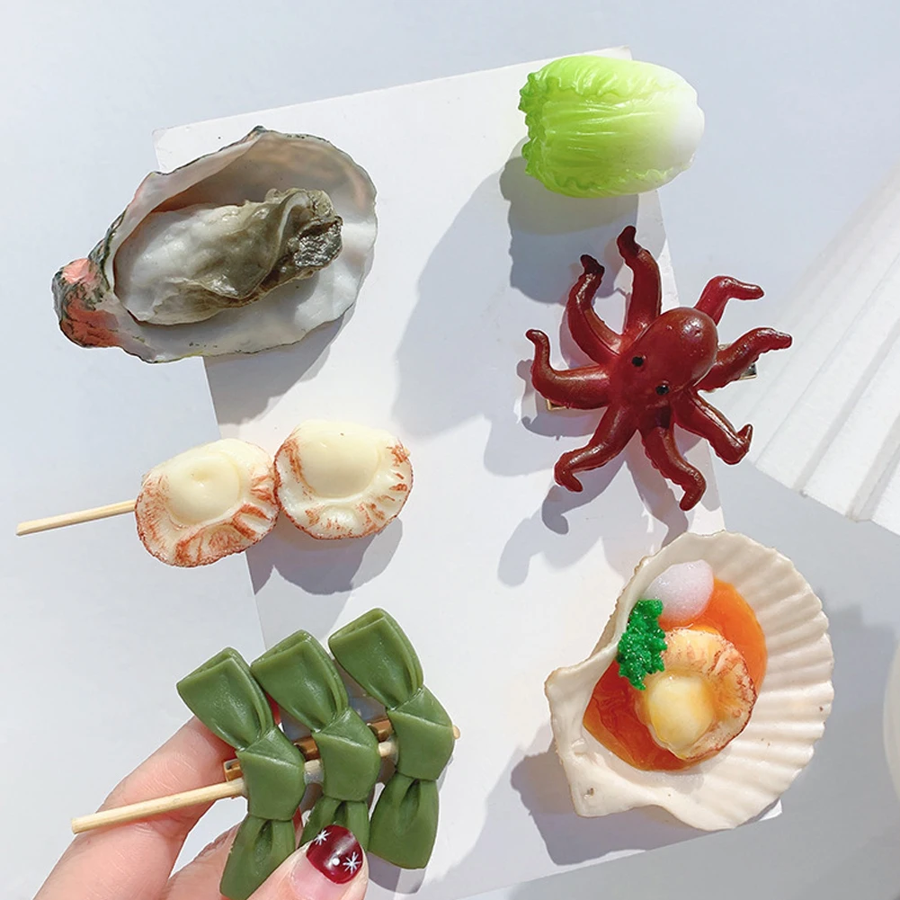 Cute Octopus Hairpins Simulation Food Hair Clip Hair Accessories Barbecue Ribs Side Clip Girls Funny Biscuit Barrettes Headwear
Cute Octopus Hairpins Simulation Food Hair Clip Hair Accessories Barbecue Ribs Side Clip Girls Funny Biscuit Barrettes Headwear