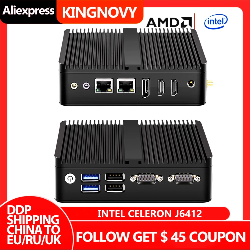 Самый дешевый мини-ПК 11-го поколения без вентилятора Intel Celeron J6412 J4125 Quad Core 2 * Gigabit LAN 2x RS232 4xusb Windows промышленный компьютер
Самый дешевый мини-ПК 11-го поколения без вентилятора Intel Celeron J6412 J4125 Quad Core 2 * Gigabit LAN 2x RS232 4xusb Windows промышленный компьютер