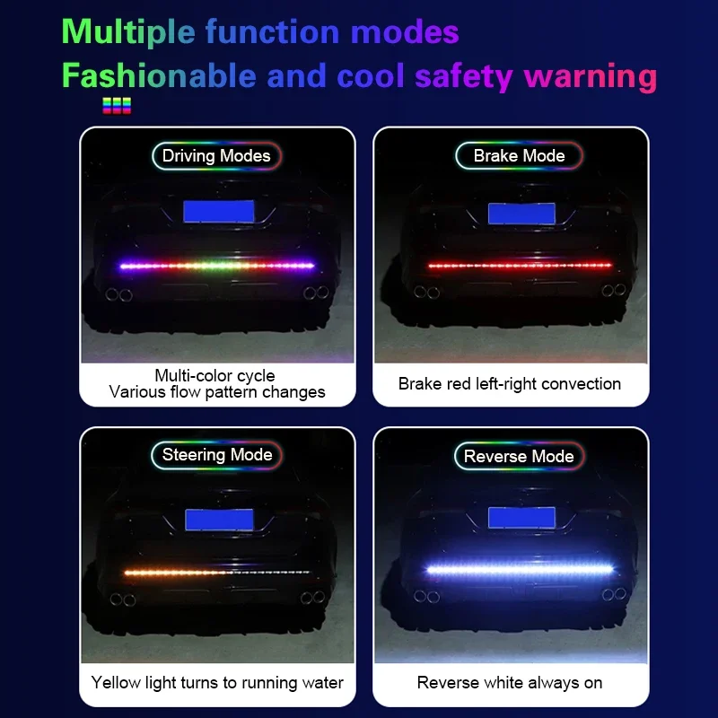 

Widened Super Bright Arrow LED Strip RGB Indicate Warning Light Dynamic Colorful Exterior Decoration Ambient Light 12V 24V