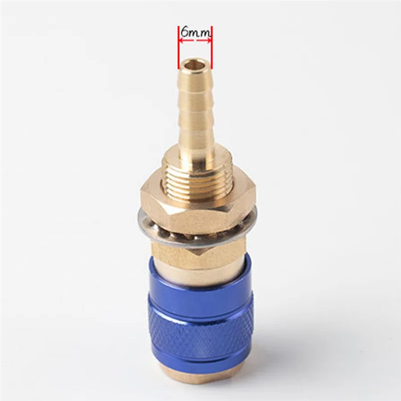 2Pcs 6mm Water Cooled Air Cooled Gas Water Adapter Quick Connector Fitting for MIG TIG Welding Torch Plug, Blue+Red
2Pcs 6mm Water Cooled Air Cooled Gas Water Adapter Quick Connector Fitting for MIG TIG Welding Torch Plug, Blue+Red