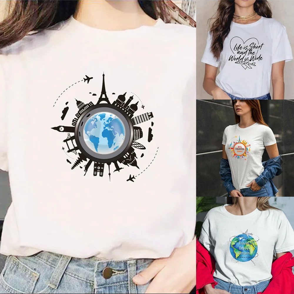 2023 Summer T Shirt New Travel Print T-shirts Short Sleeve Women Pullover Top Casual Harajuku Hip Hop Female Fasahion O-neck Top
2023 Summer T Shirt New Travel Print T-shirts Short Sleeve Women Pullover Top Casual Harajuku Hip Hop Female Fasahion O-neck Top
