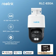 Reolink 4K PoE IP Camera 8MP Outdoor PTZ Auto Tracking Security Camera 355° Pan & 90° Tilt Smart Detection Surveillance Cameras