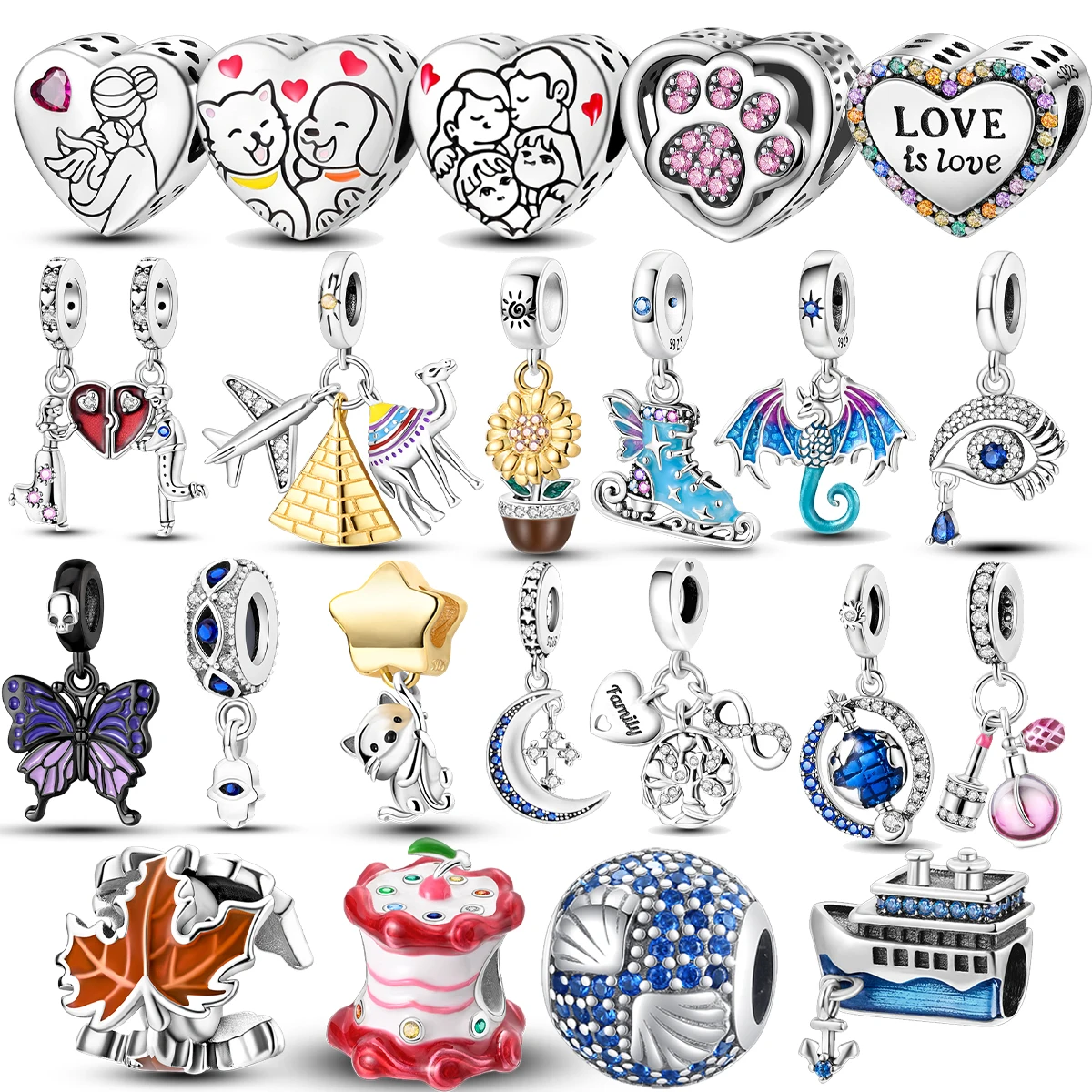 925 sterling silver golden sunflower cherry cake charms fit original Pandora bracelet charm beads necklace Diy female jewelry
925 sterling silver golden sunflower cherry cake charms fit original Pandora bracelet charm beads necklace Diy female jewelry