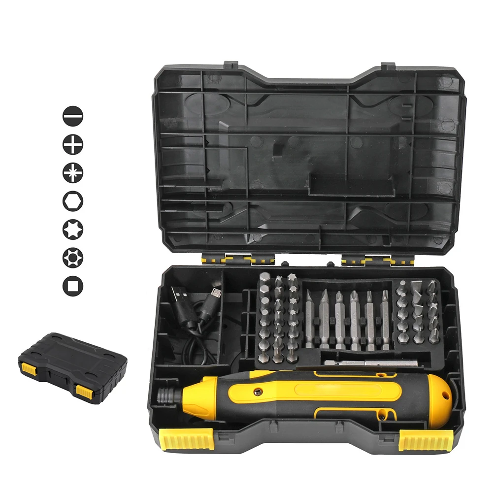 4V Cordless Electric Screwdriver Bit Kit With 3-gears Mode Lithium Battery USB Rechargeable Torque Power Tool
4V Cordless Electric Screwdriver Bit Kit With 3-gears Mode Lithium Battery USB Rechargeable Torque Power Tool