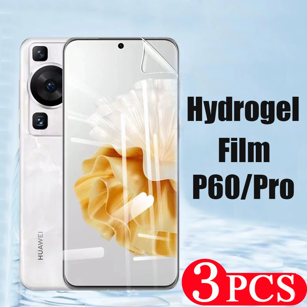 3Pcs cover protective film For Huawei P60 Art P50 P50E P40 pro plus P30 lite E hydrogel film HD phone screen protector Not Glass 
3Pcs cover protective film For Huawei P60 Art P50 P50E P40 pro plus P30 lite E hydrogel film HD phone screen protector Not Glass