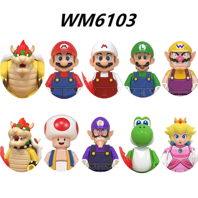 WM6103 Super Mario Bros Mini Building Blocks Action Figure Big/small Koopa Princess Peach Image Puzzle Assembly Toy Bricks Gift
WM6103 Super Mario Bros Mini Building Blocks Action Figure Big/small Koopa Princess Peach Image Puzzle Assembly Toy Bricks Gift