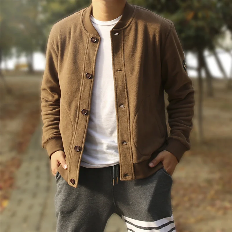 American Double-sided Fleece Baseball Collar Button Design Thickened Warm Jacket Outdoor Trekking Sports Tooling Cargo Men Coat
American Double-sided Fleece Baseball Collar Button Design Thickened Warm Jacket Outdoor Trekking Sports Tooling Cargo Men Coat