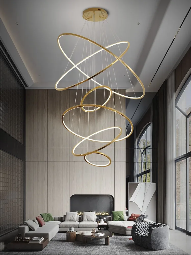 Stainless Steel Ring Pendant Light Design Lighting Pendant Lamp Living Room Hanging Lamp Modern Minimalist Staircase Chandeliers
Stainless Steel Ring Pendant Light Design Lighting Pendant Lamp Living Room Hanging Lamp Modern Minimalist Staircase Chandeliers