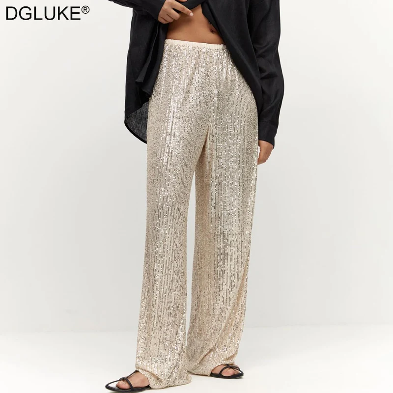 Gold Silver Sequin Pants Woman High Waist Straight Pants Luxury Sparkly Party Club Outfit Trousers Casual Wide Leg Pants
Gold Silver Sequin Pants Woman High Waist Straight Pants Luxury Sparkly Party Club Outfit Trousers Casual Wide Leg Pants