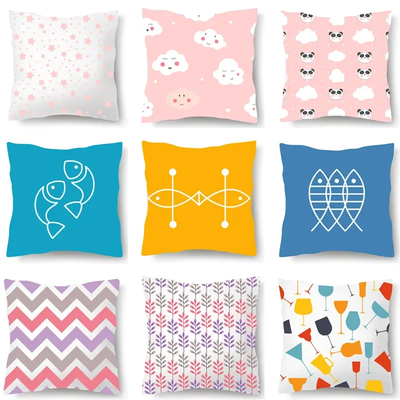 Pink Clouds Blue Fish Pillowcase Decorative Sofa Cushion Bed Cover Home Decor Geometric Pattern Pillow Case 45*45cm
Pink Clouds Blue Fish Pillowcase Decorative Sofa Cushion Bed Cover Home Decor Geometric Pattern Pillow Case 45*45cm