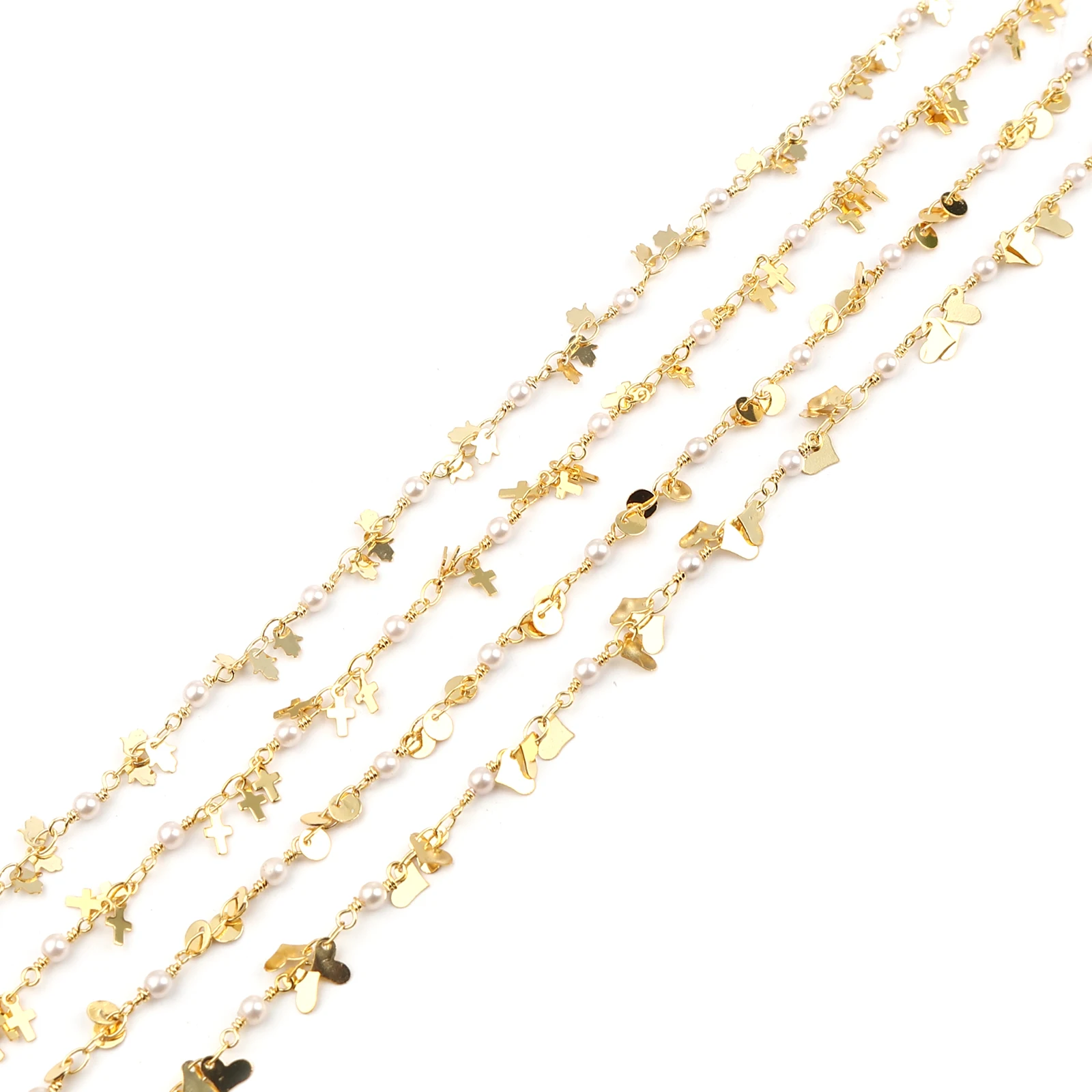 1 M Copper Link Chain Findings Copper & Acrylic Imitation Pearl Link Chain Findings Round Gold Color White 5x4mm For DIY Making
1 M Copper Link Chain Findings Copper & Acrylic Imitation Pearl Link Chain Findings Round Gold Color White 5x4mm For DIY Making
