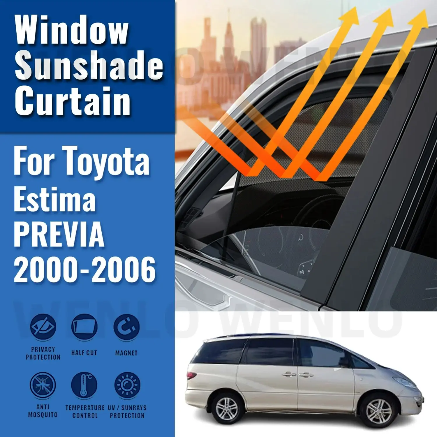 For Toyota ESTIMA PREVIA RX30 2000-2006 Magnetic Car Sunshade Front Windshield Frame Curtain Rear Side Window Sun Shade Visor
For Toyota ESTIMA PREVIA RX30 2000-2006 Magnetic Car Sunshade Front Windshield Frame Curtain Rear Side Window Sun Shade Visor