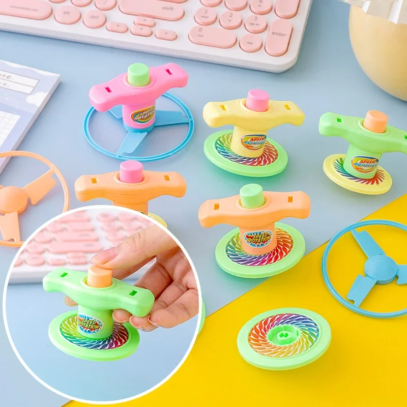 

HOT SALE 1Set Creative Classic Spinning Gyro Launch Spinning Flying Disc Gyro Toy With Launcher Gyro Catapult Children's Toys