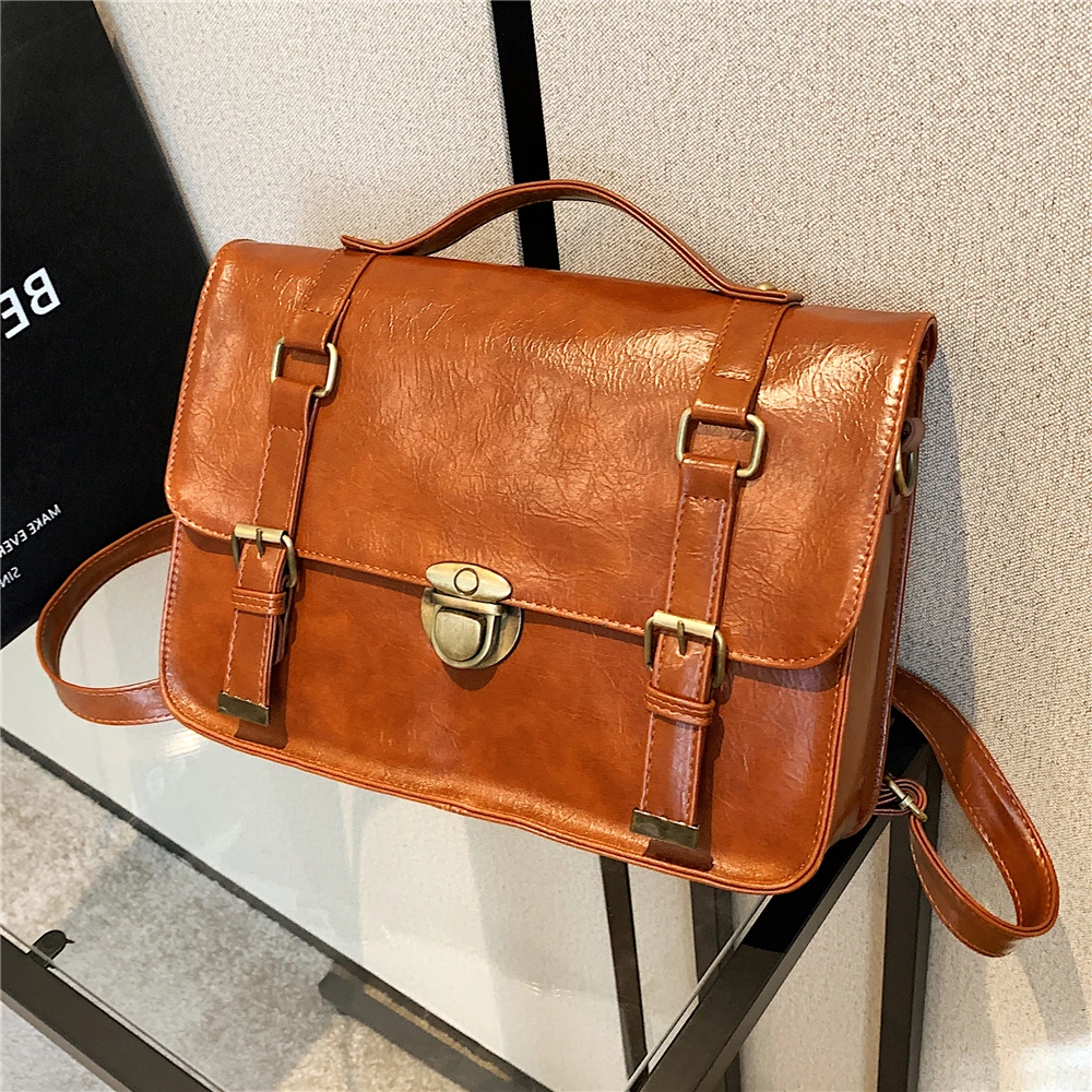 

Hifashion Japan Style JK School Backpack 2023 Trend Designer Satchel Women Briefcase PU Leather Girls Shoulder Messenger Bags