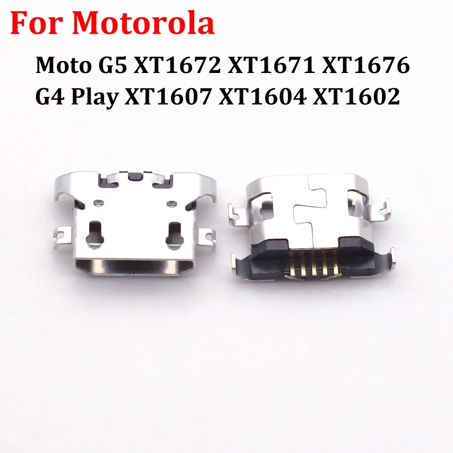 

100pcs Micro USB Charging Port Connector For Motorola Moto G5 XT1672 XT1671 XT1676 G4 Play XT1607 XT1604 XT1602 Charger Dock