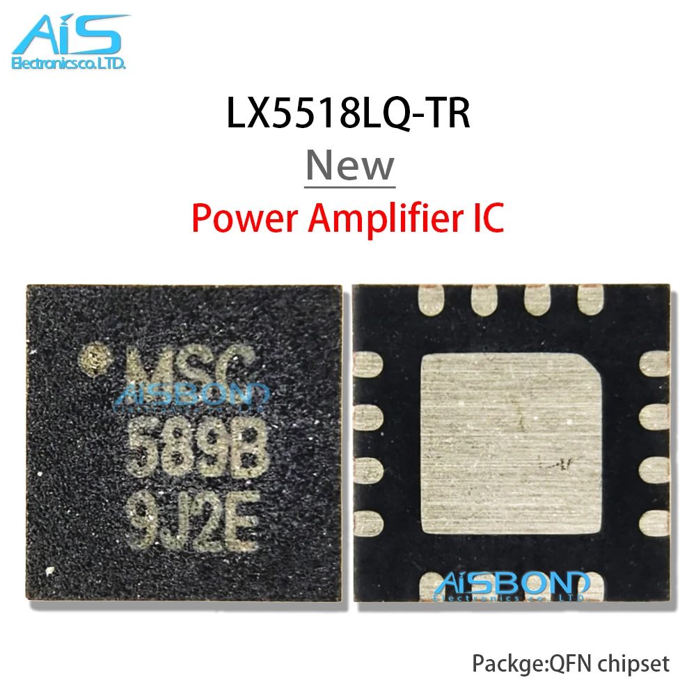 New LX5518LQ-TR LX5518LQ Marking MSC QFN-16 InGaP HBT 2.4 - 2.5 GHz Power Amplifier IC
New LX5518LQ-TR LX5518LQ Marking MSC QFN-16 InGaP HBT 2.4 - 2.5 GHz Power Amplifier IC
