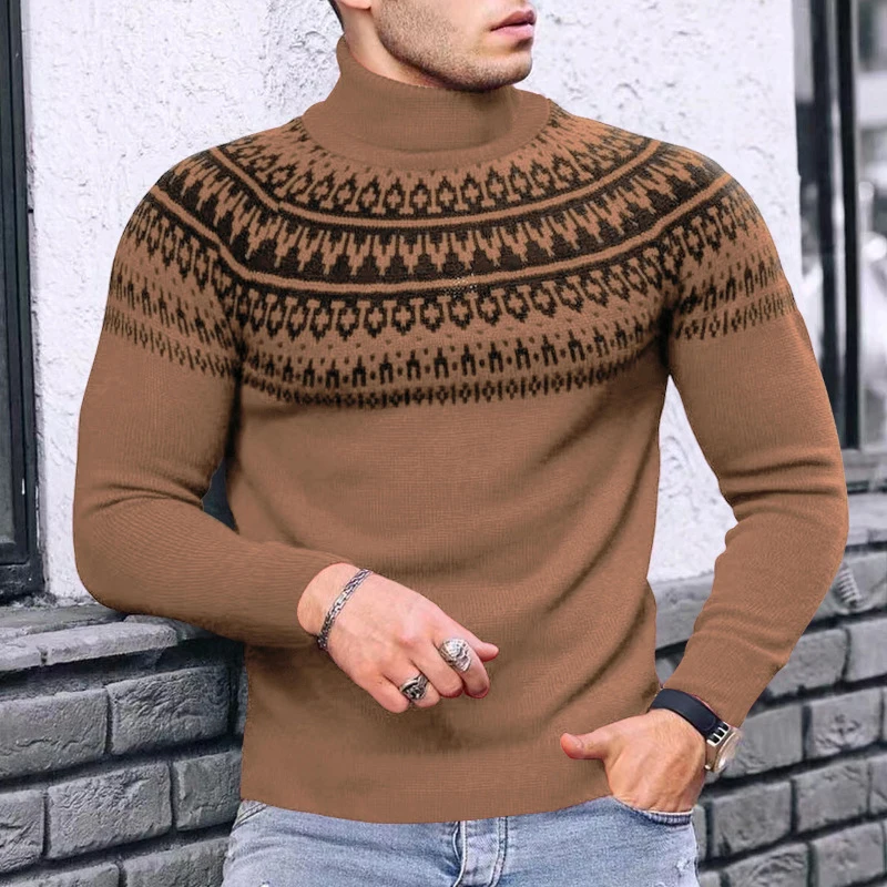 Slim Fit Turtleneck Sweaters Men Autumn Winter Vintage Pattern Printed Long Sleeve Knitting Jumper Tops For Mens Fashion Sweater
Slim Fit Turtleneck Sweaters Men Autumn Winter Vintage Pattern Printed Long Sleeve Knitting Jumper Tops For Mens Fashion Sweater