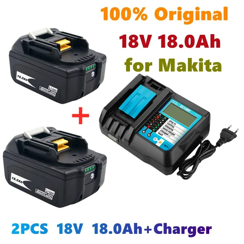 100% Оригинальный 18V1 8Ah Аккумулятор 18000 мАч литий-ионный аккумулятор, сменный аккумулятор питания для MAKITA BL1880 BL1860 BL1830battery + Charger
100% Оригинальный 18V1 8Ah Аккумулятор 18000 мАч литий-ионный аккумулятор, сменный аккумулятор питания для MAKITA BL1880 BL1860 BL1830battery + Charger