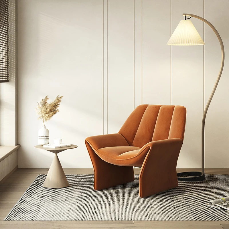 

Индивидуальное кресло для одноместного дивана, нордический минималистический стиль, Роскошная ткань, кресло для отдыха для ленивых людей