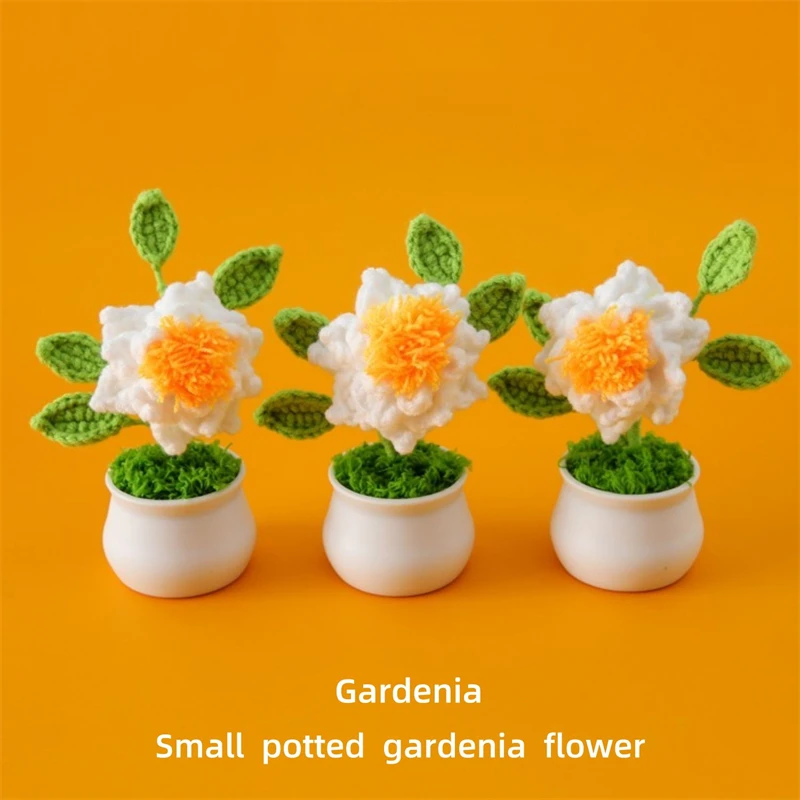 Wool Knitted Gardenia Small Potted Wild Camping White Dining Table Party Eternal Flower Decoration Simulation Flower
Wool Knitted Gardenia Small Potted Wild Camping White Dining Table Party Eternal Flower Decoration Simulation Flower