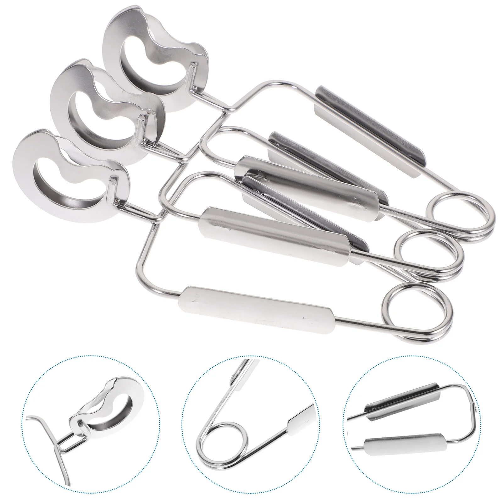

3 Pcs Stainless Steel Meal Tongs Parrillas Para Asar Carne Multi-function Food Escargot Snail Clip Kitchen Pliers Tools