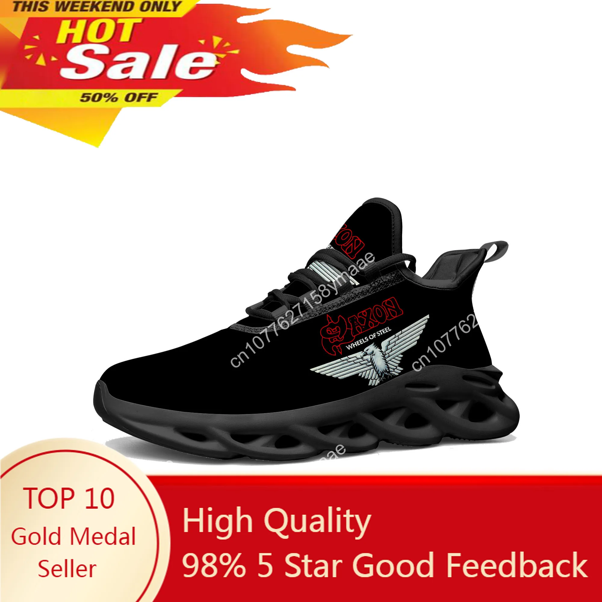 Saxon Metal Band Flats Sneakers Mens Womens Sports Running Shoes High Quality Sneaker Customization Shoe Lace Up Mesh Footwear
Saxon Metal Band Flats Sneakers Mens Womens Sports Running Shoes High Quality Sneaker Customization Shoe Lace Up Mesh Footwear