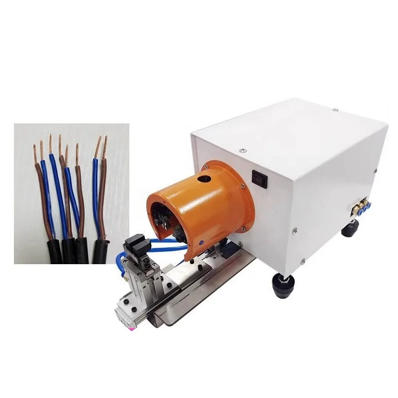 

Pneumatic Rotary Multi Core Wire Stripping Machine Rubber Wire Stripping Twisting Machine for Wire Harness Processing Equipment
