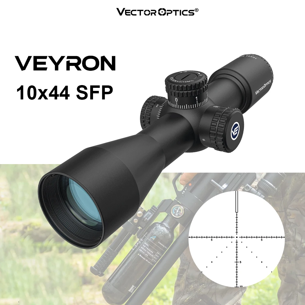 Vector Optics Scopes Veyron 10x44 SFP Riflescope With Reset-Zero&Turret Lock System Rifle Scope for Airgun Tactical Target Shoot
Vector Optics Scopes Veyron 10x44 SFP Riflescope With Reset-Zero&Turret Lock System Rifle Scope for Airgun Tactical Target Shoot