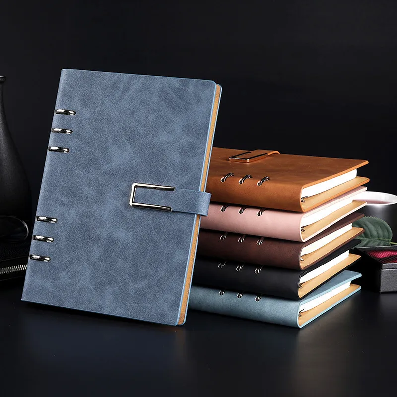 

Office & Business Notebook Loose leaf magnetic buckle Diary Work Planner 100 Sheets Paper Journal Memo Notepad PU Leather Cover