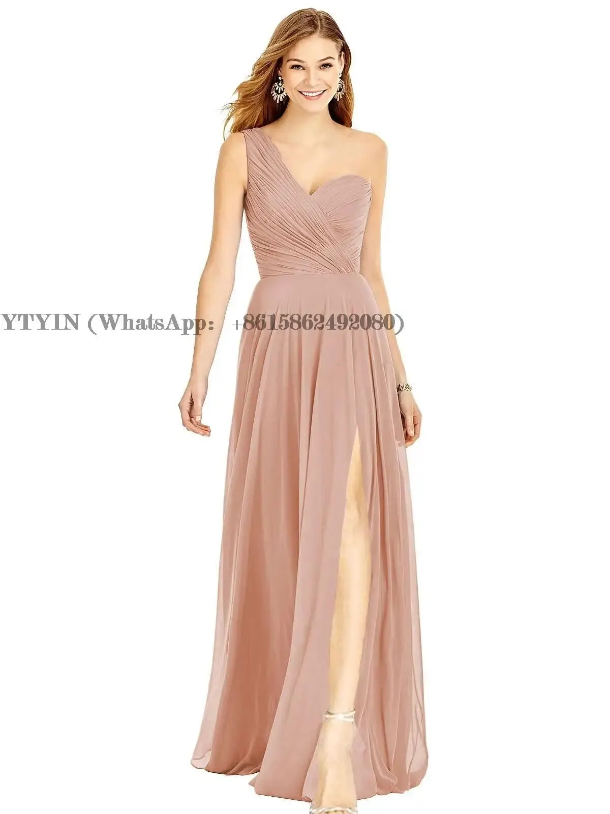One Shoulder Bridesmaid Dresses Long Chiffon A Line Evening Dresses Wedding Guest Dresses with Slit for Women
One Shoulder Bridesmaid Dresses Long Chiffon A Line Evening Dresses Wedding Guest Dresses with Slit for Women