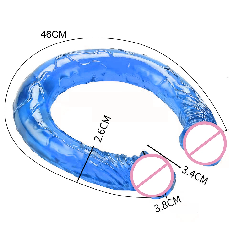 Double Dildo Flexible Soft Cock G-spot Toys Anal Plug Sex Toys for Women Gay Lesbian Vagina Double Ended Dong Artificial Penis Double Dildo Flexible Soft Cock G-spot Toys Anal Plug Sex Toys for Women Gay Lesbian Vagina Double Ended Dong Artificial Penis
