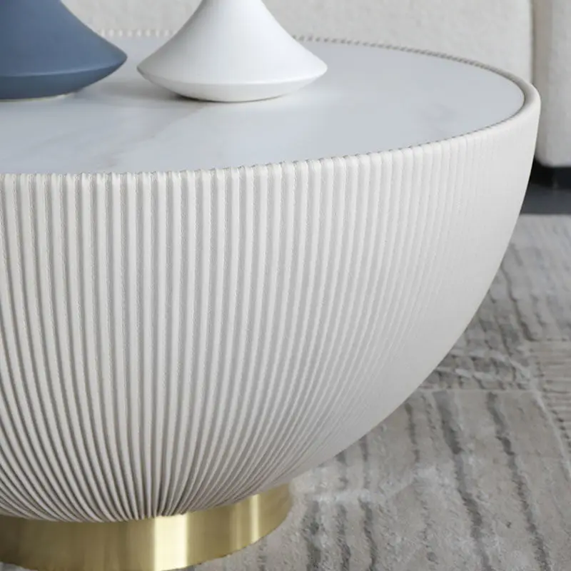 Rock round coffee table is luxurious, modern and simple Nordic living room Italian living room white
Rock round coffee table is luxurious, modern and simple Nordic living room Italian living room white
