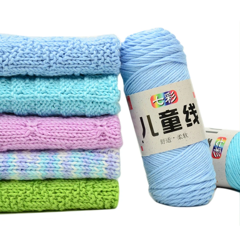 

2pcs Hand-woven Cotton Yarn Soft Crochet Yarn For Hand Knitting Warm Sweater Sofa Cushion Scarf Sweater DIY Craft Project 100g