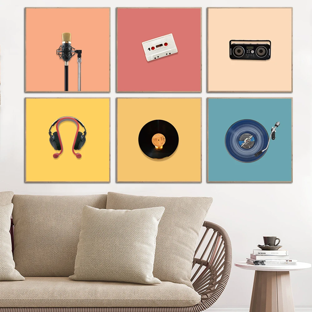 Modern Colorful Microphone Headphone Wall Art Poster Print Nordic Style Home Decor Canvas Paint Bedroom Decoration Mural Pictur
Modern Colorful Microphone Headphone Wall Art Poster Print Nordic Style Home Decor Canvas Paint Bedroom Decoration Mural Pictur