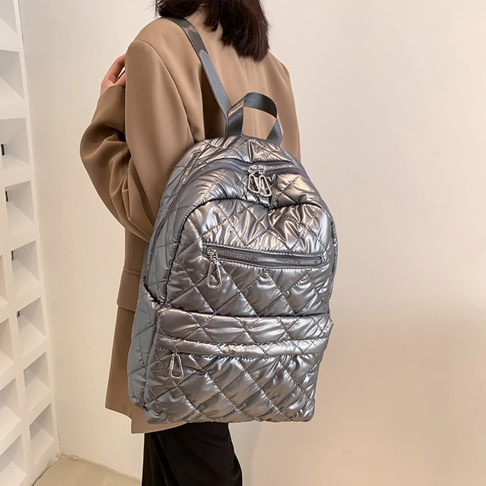 Fashion Nylon Quilted Women Backpack Cotton Padded School Bags for Teenager 2023 Large Travel Bag Backpacks Female Shoulder Bag
Fashion Nylon Quilted Women Backpack Cotton Padded School Bags for Teenager 2023 Large Travel Bag Backpacks Female Shoulder Bag