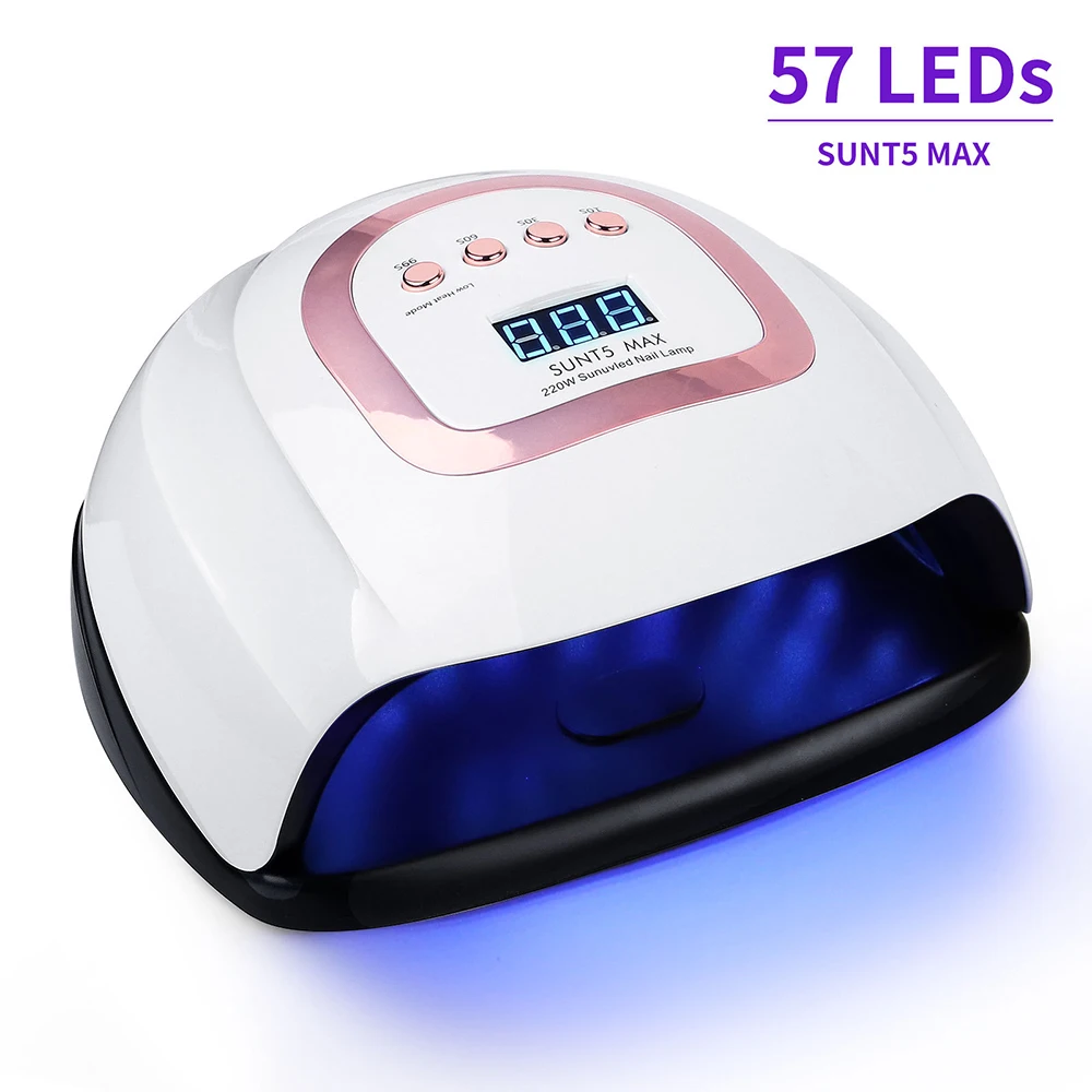 Nail Dryer Machine SUN T5 MAX 220W Drying All Gel Nail Polish Uv Led Nail Lamp Dryer With Sensor LCD Display
Nail Dryer Machine SUN T5 MAX 220W Drying All Gel Nail Polish Uv Led Nail Lamp Dryer With Sensor LCD Display