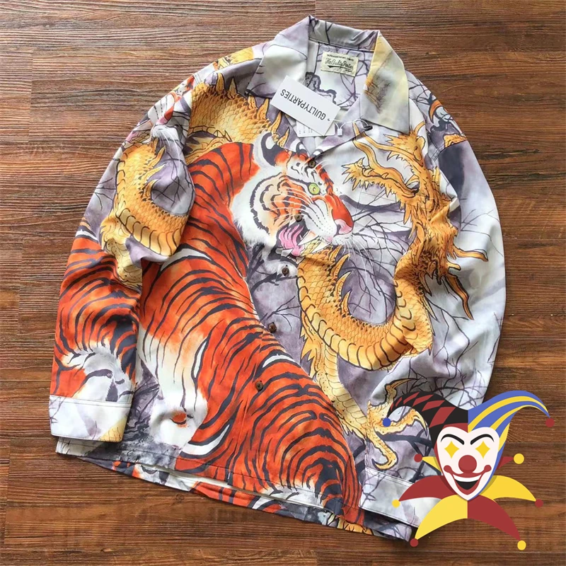 Tiger Full Printing Wacko Maria Long Sleeve Shirts Men Women Hawaii Beach Top Shirt
Tiger Full Printing Wacko Maria Long Sleeve Shirts Men Women Hawaii Beach Top Shirt