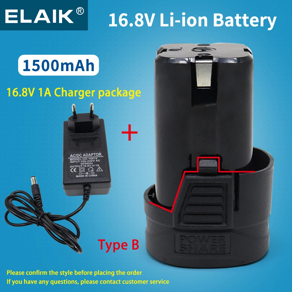 High capacity 16.8V 1500mAh1.5A Power tools General Purpose rechargeable battery Electric screwdriver Electric drill Lithium
High capacity 16.8V 1500mAh1.5A Power tools General Purpose rechargeable battery Electric screwdriver Electric drill Lithium