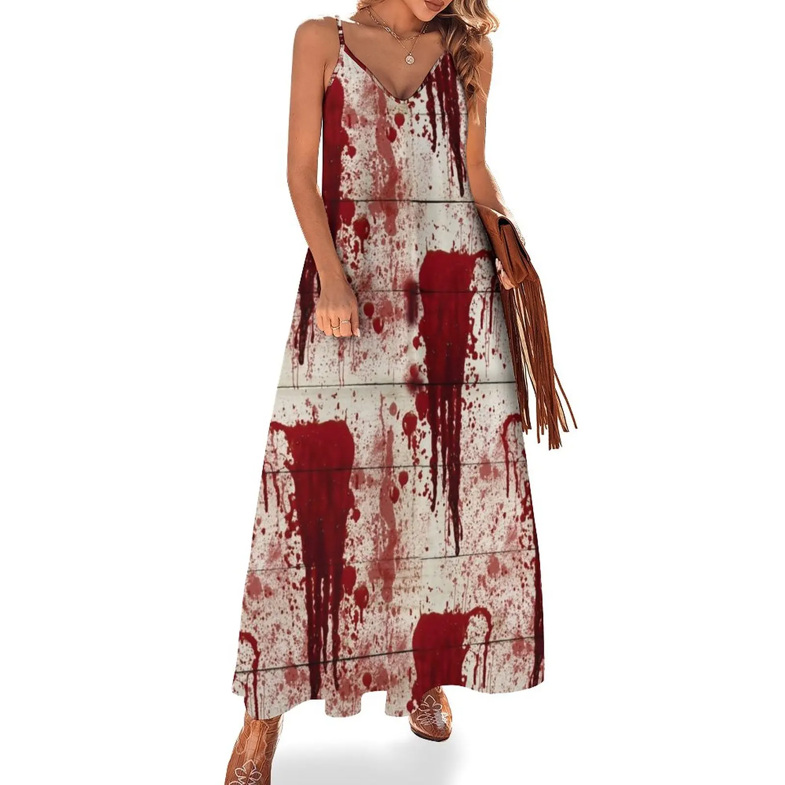 

Bloody Crime Scene Halloween Sleeveless Dress long sleeve dress beach dress women's luxury party