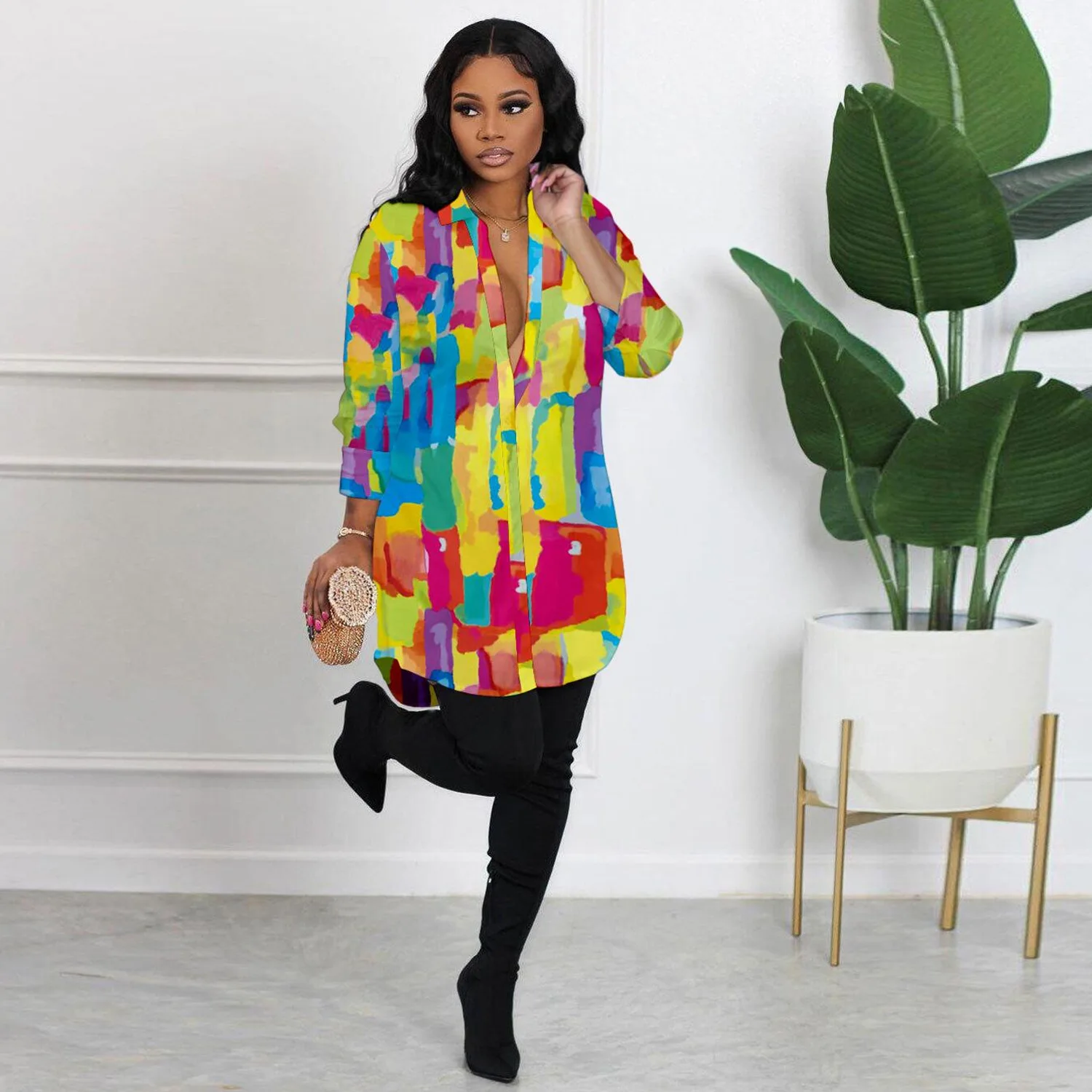 Women Summer Dresses 2023 New Arrivals Colorful Tie Dye Long Sleeve Shirts Button Blouses Casual Dress Holiday Outfits
Women Summer Dresses 2023 New Arrivals Colorful Tie Dye Long Sleeve Shirts Button Blouses Casual Dress Holiday Outfits