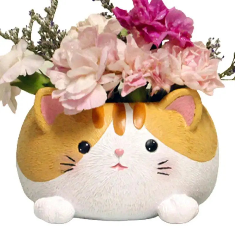 Cat Planter Resin Flower Pots With Cute Cartoon Animal Design Succulent Planters Plant Pots For Pearls Cacti Small Houseplants
Cat Planter Resin Flower Pots With Cute Cartoon Animal Design Succulent Planters Plant Pots For Pearls Cacti Small Houseplants