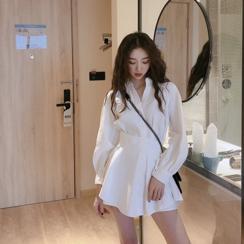 2023 Spring New White Shirt Dress Women Korean Style Elegant Long Sleeve Button Up Blouse Fashion Shorts Two-piece Suit Clothes
2023 Spring New White Shirt Dress Women Korean Style Elegant Long Sleeve Button Up Blouse Fashion Shorts Two-piece Suit Clothes