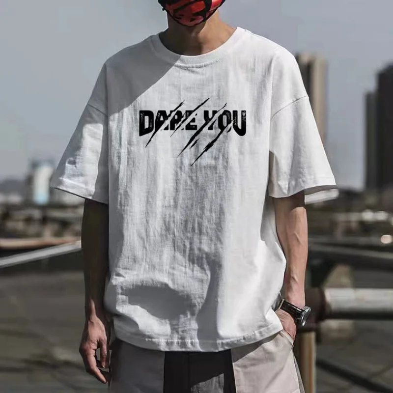 Men's Trend Printing Letter Tops Summer New Short Sleeve All-match Youth Basic Casual T Shirts Vintage High Street Men Clothing
Men's Trend Printing Letter Tops Summer New Short Sleeve All-match Youth Basic Casual T Shirts Vintage High Street Men Clothing