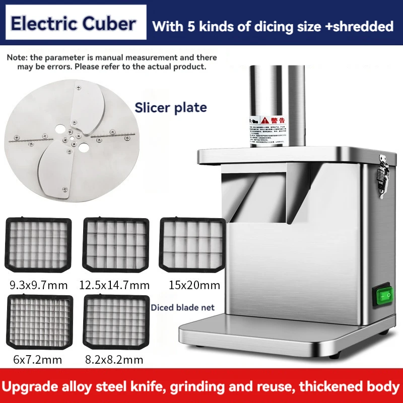 Commercial Vegetable Dicing Machine Multi Functional Electric Slicer Food Dicing Machine Carrot Potato Cucumber Dicer
Commercial Vegetable Dicing Machine Multi Functional Electric Slicer Food Dicing Machine Carrot Potato Cucumber Dicer